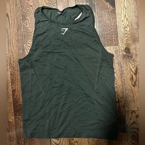 Mens Gymshark Black Shadow Seamless Stringer